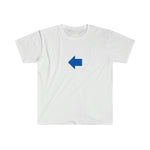 "Look Left" Anti-Social Social Society (X Style Blue Text) (Unisex)