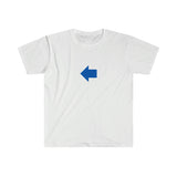 "Look Left" Anti-Social Social Society (X Style Blue Text) (Unisex)