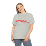 "Action..." Unisex Heavy Cotton Tee (Red)