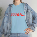 "Action..." Unisex Heavy Cotton Tee (Red)