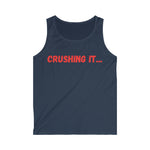 "Crushing it" Men's Soft style Tank Top (Red)