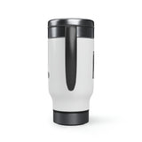 "I AM..." Stainless Steel Travel Mug with Handle, 14oz (Black)