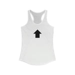 "I am up here" Ideal Racerback Tank (Black)