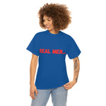 "Real Men" Unisex Heavy Cotton Tee (Red)(Unisex)