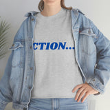 "Action..." Unisex Heavy Cotton Tee (Blue)