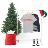 "Action..." Unisex Heavy Cotton Tee (Red)