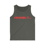 "Crushing it" Men's Soft style Tank Top (Red)