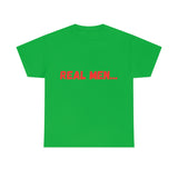 "Real Men" Unisex Heavy Cotton Tee (Red)(Unisex)