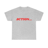 "Action..." Unisex Heavy Cotton Tee (Red)