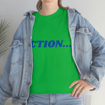 "Action..." Unisex Heavy Cotton Tee (Blue)
