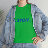 "Action..." Unisex Heavy Cotton Tee (Blue)