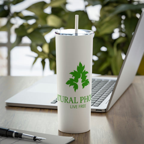 "Live Free" Natural Phoenix Support Logo Steel Tumbler 20oz