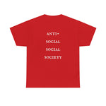 "Look Left" Anti-Social Social Society (Original White Text) (Unisex)