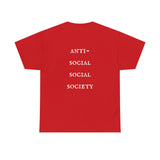 "Look Left" Anti-Social Social Society (Original White Text) (Unisex)