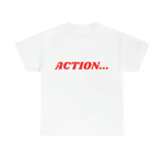 "Action..." Unisex Heavy Cotton Tee (Red)