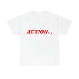 "Action..." Unisex Heavy Cotton Tee (Red)