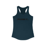 "Crushing It" Women's Ideal Racerback Tank (Black)