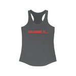 "Crushing it" Women's Ideal Racerback Tank (Red)