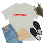 "Action..." Unisex Heavy Cotton Tee (Red)