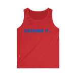 "Crushing It" Men's Softstyle Tank Top (Blue)