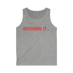 "Crushing it" Men's Soft style Tank Top (Red)