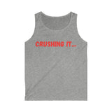 "Crushing it" Men's Soft style Tank Top (Red)