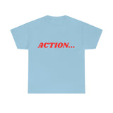 "Action..." Unisex Heavy Cotton Tee (Red)
