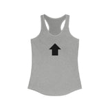 "I am up here" Ideal Racerback Tank (Black)