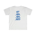 "Look Left" Anti-Social Social Society (X Style Blue Text) (Unisex)