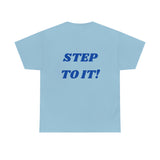"Action..." Unisex Heavy Cotton Tee (Blue)