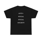 "Look Left" Anti-Social Social Society (Original White Text) (Unisex)