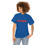 "Action..." Unisex Heavy Cotton Tee (Red)