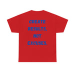 "Real Men" Unisex Heavy Cotton Tee (Blue) (Unisex)