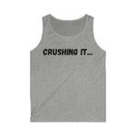 "Crushing it" Men's Soft style Tank Top (Black)