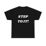 "Action..." Unisex Heavy Cotton Tee (White) (Unisex)