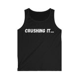 "Crushing it" Men's Soft style Tank Top (White)