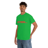 "Action..." Unisex Heavy Cotton Tee (Red)
