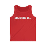 "Crushing it" Men's Soft style Tank Top (White)