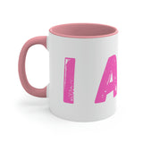 "I AM..." Pink Accent Coffee Mug, 11oz