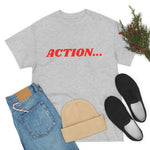 "Action..." Unisex Heavy Cotton Tee (Red)