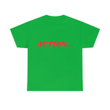 "Action..." Unisex Heavy Cotton Tee (Red)