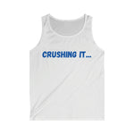 "Crushing It" Men's Softstyle Tank Top (Blue)