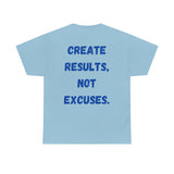 "Real Men" Unisex Heavy Cotton Tee (Blue) (Unisex)