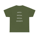 "Look Right" Anti-Social Social Society (Original White Text) (Unisex)