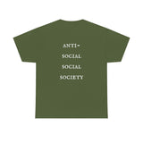 "Look Left" Anti-Social Social Society (Original White Text) (Unisex)