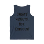 "Real Men" Men's Softstyle Tank Top (Black)